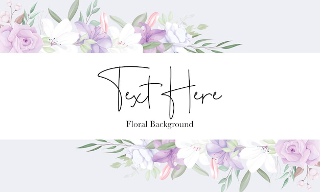 Free vector romantic purple floral background template