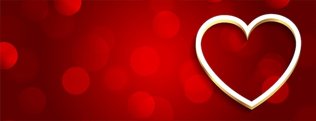 Free vector romantic red valentines day banner