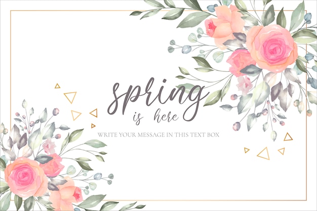 Free vector romantic spring card template