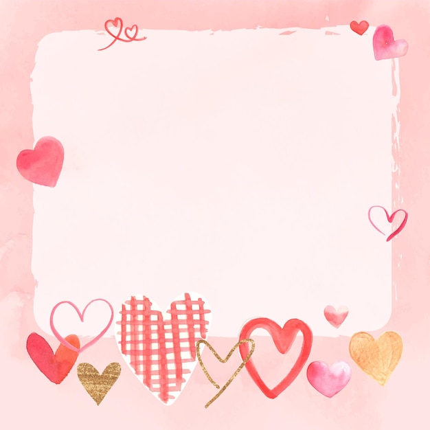 Free vector romantic valentine’s day frame vector