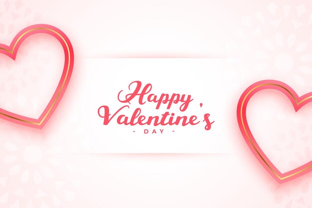 Romantic valentines day hearts greeting card design