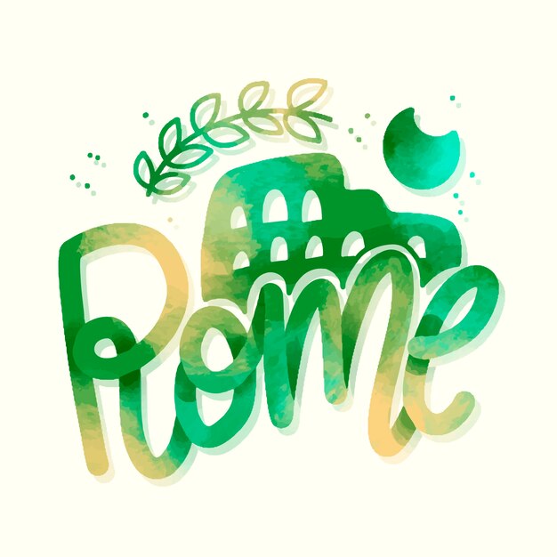 Rome city lettering