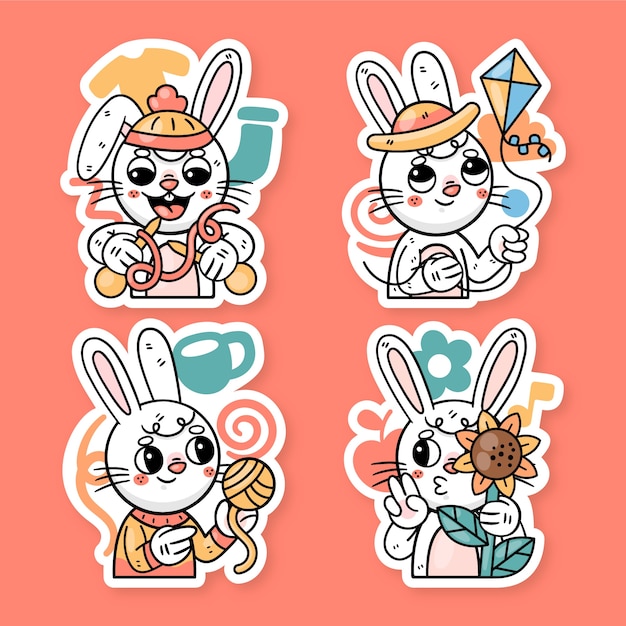 Ronnie the bunny autumn stickers collection