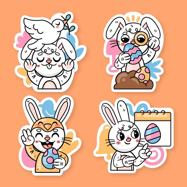 Ronnie the bunny easter sticker