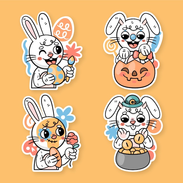 Ronnie the bunny holidays stickers set