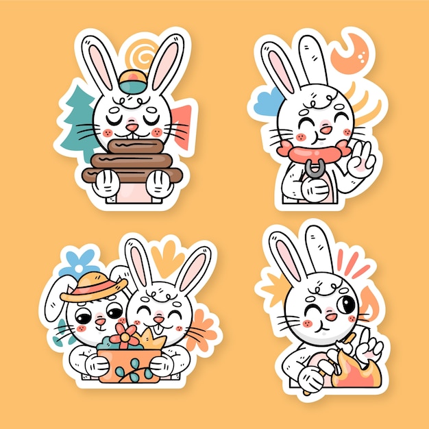 Ronnie the bunny picnic stickers collection