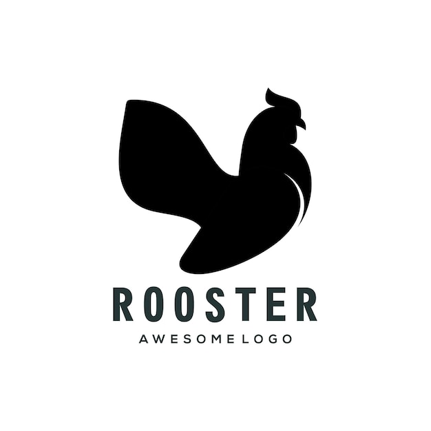 Free vector rooster silhouette logo