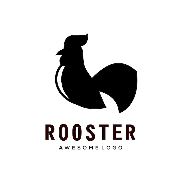 Free vector rooster silhouette logo