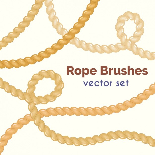 Free Vector rope brushes colelction