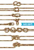 Free vector rope knots set