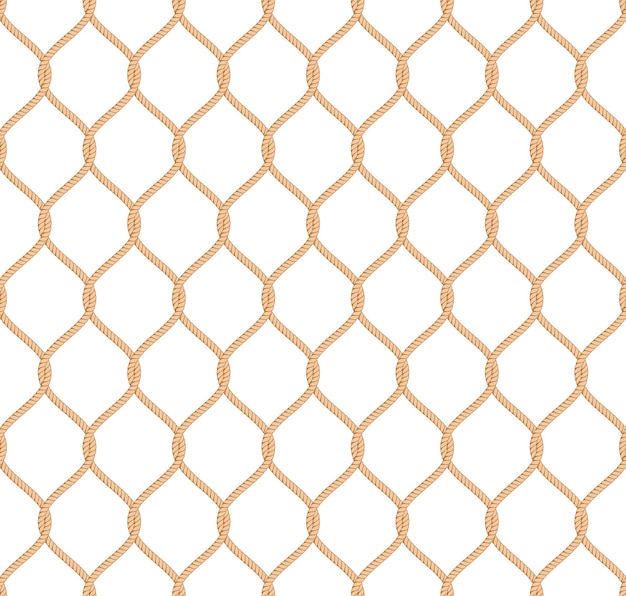 Rope marine net pattern seamless vector 