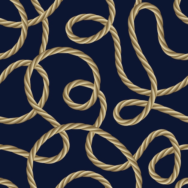 Бесплатное векторное изображение Веревка бесшовные шаблон
