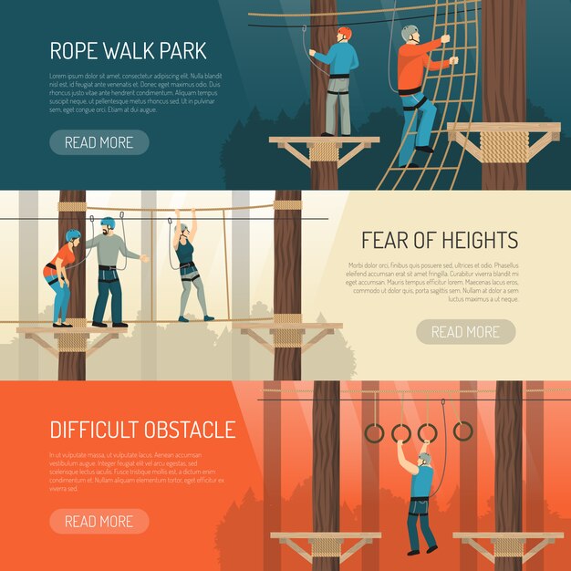 Rope Walk Activity Horizontal Banners