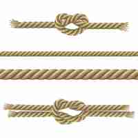 Free vector ropes decorative set