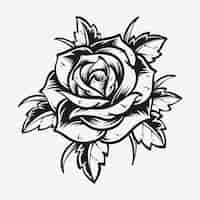 Free vector rose coloring pages for kids