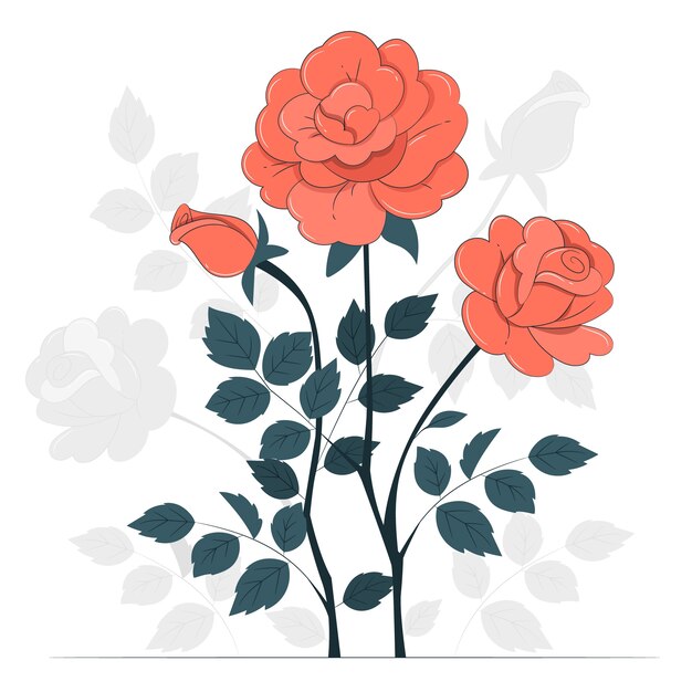 Rose flower concept illustration