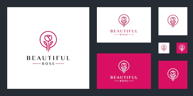 Download Free Rose Flower Logo Inspiration Simple Lines Premium Vector Use our free logo maker to create a logo and build your brand. Put your logo on business cards, promotional products, or your website for brand visibility.