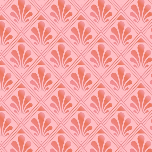 Rose gold art deco pattern