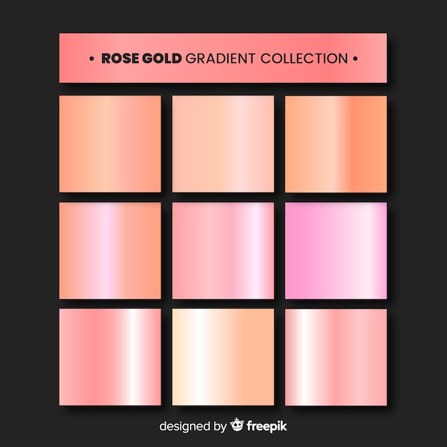 Rose gold gradient collection