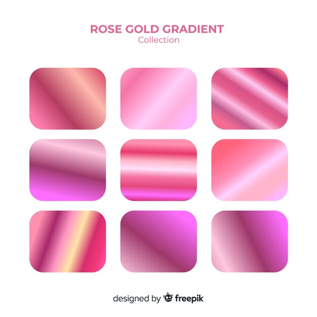 Rose gold gradient collection