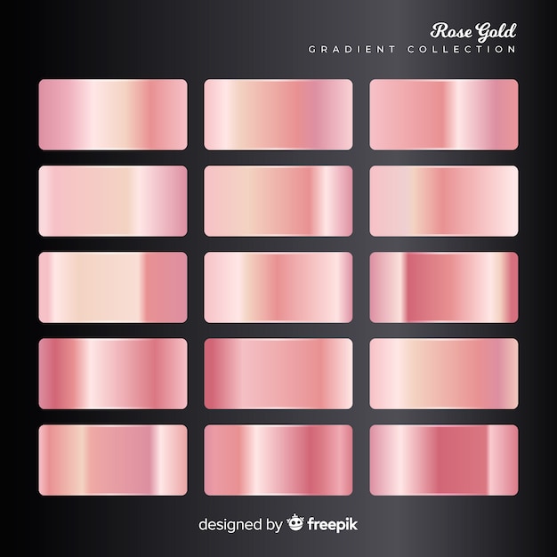 Free vector rose gold gradient collection
