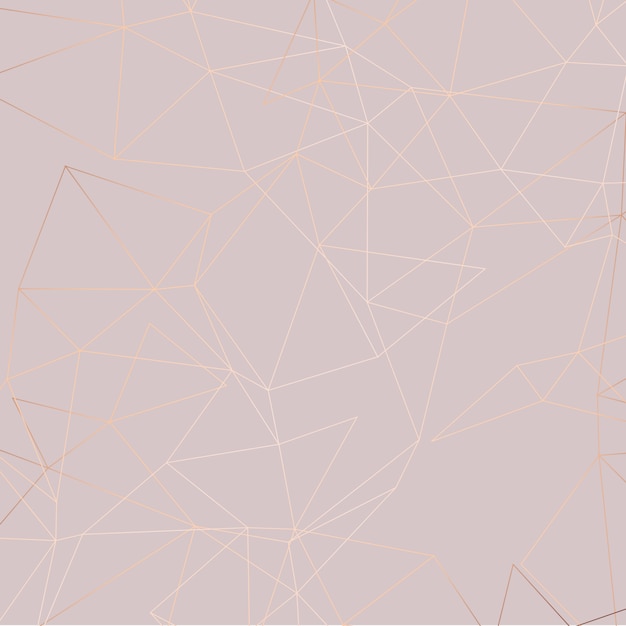 Free vector rose gold low poly background