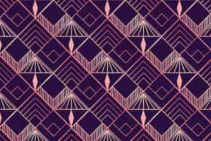 Free vector rose gold and purple art deco pattern