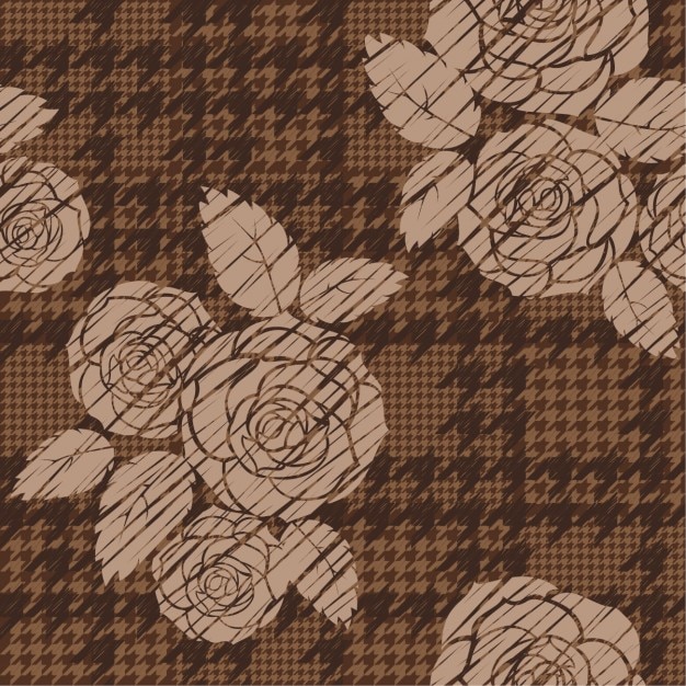 Free Vector rose houndstooth pattern