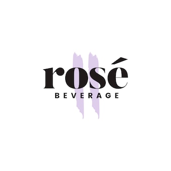Логотип с логотипом розового вина