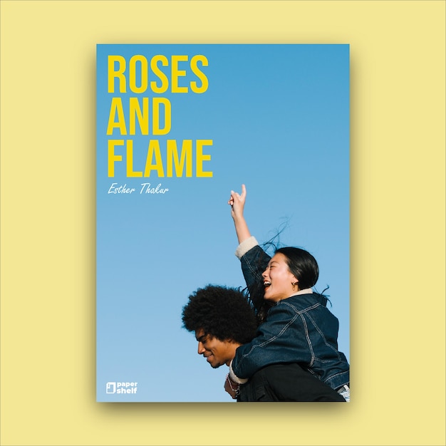 Vettore gratuito copertina del libro rose e fiamme wattpad