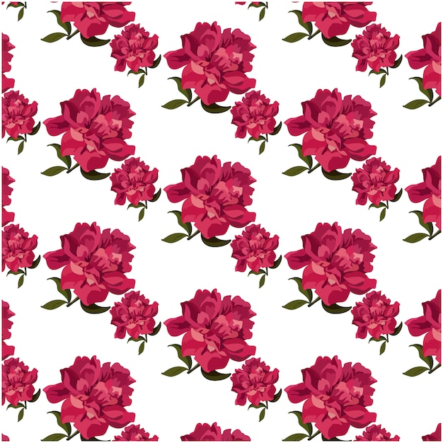 Vettore gratuito sfondo di pattern di rose