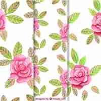 Vettore gratuito sfondo di pattern di rose