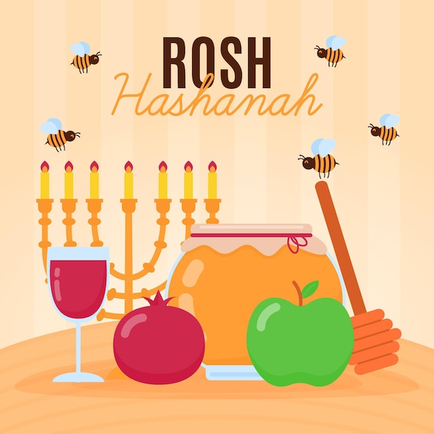 Rosh hashanah illustration