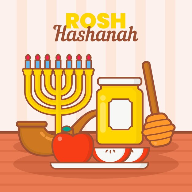 Rosh hashanah illustration