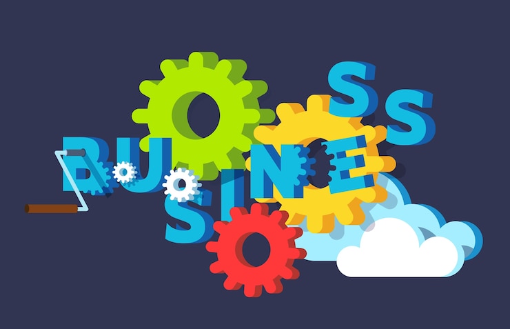 Free Vector rotating cog wheels of technology business