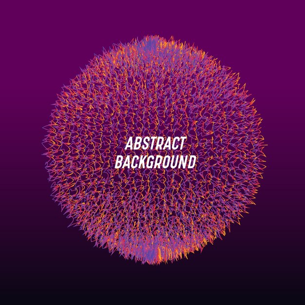 Round abstract background with glowing effect