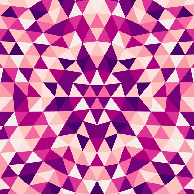 Круглый абстрактный геометрический треугольник калейдоскоп мандала фон - векторный узор графика из цветных треугольников