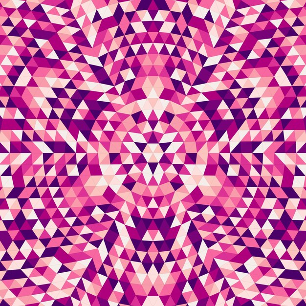 Круглый абстрактный геометрический треугольник мандалы фон - симметричный дизайн векторных шаблонов из красочных треугольников