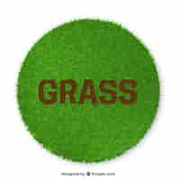 Free vector round background of green grass