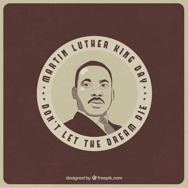 Round background of martin luther king day