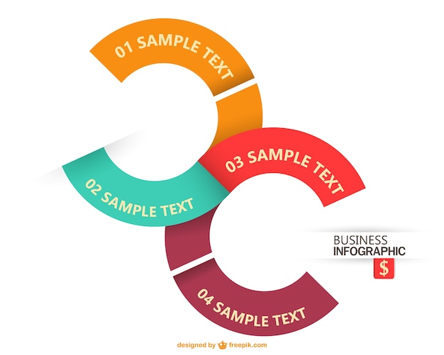 Round business infographic