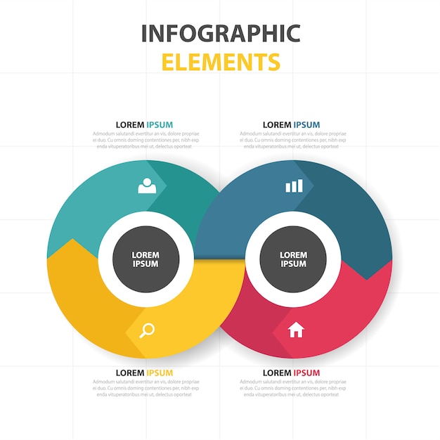 Round colorful infographic template