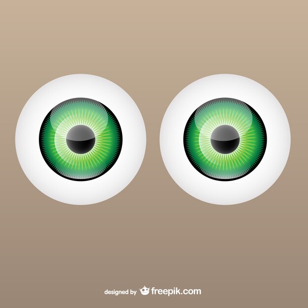 不気味な目のイラストセット ハロウィン怖い眼球コレクション プレミアムベクター