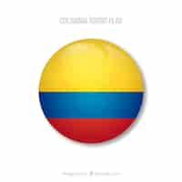 Free vector round flag of columbia
