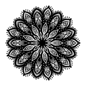 Круглая цветочная мандала для татуировки хной старинные декоративные элементы восточные узоры