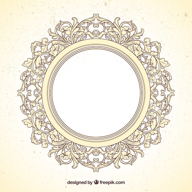 Round frame in ornamental style