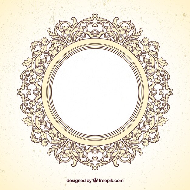 Round frame in ornamental style