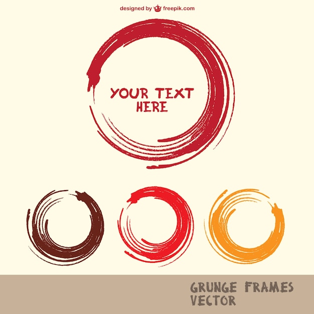 Round paint strokes frames collection