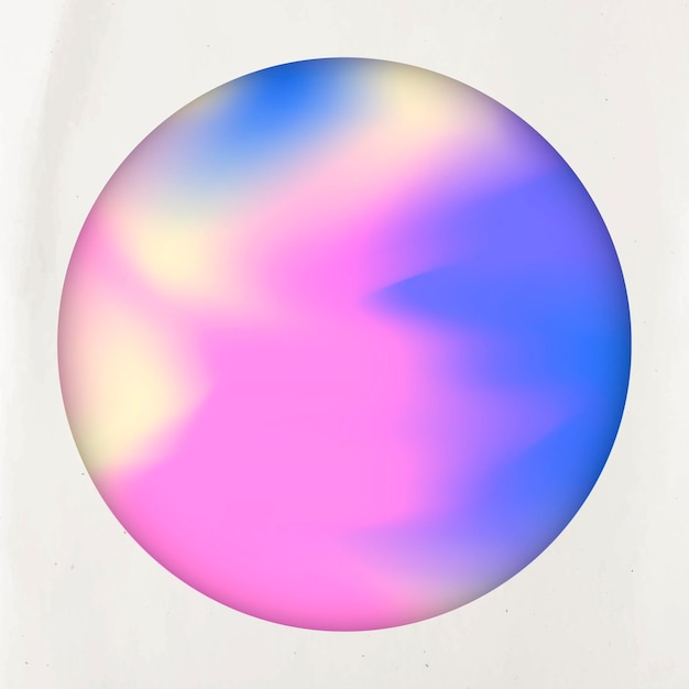 Round pastel holographic background