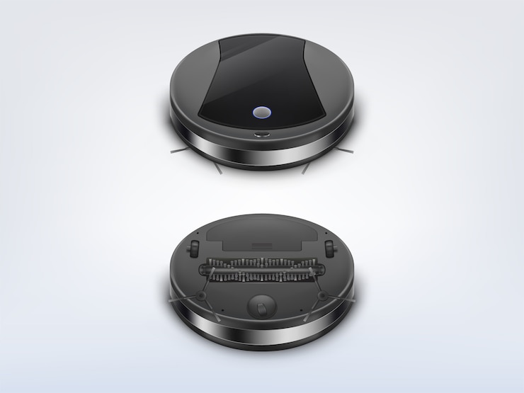 Free Vector round robot vacuum cleaner top